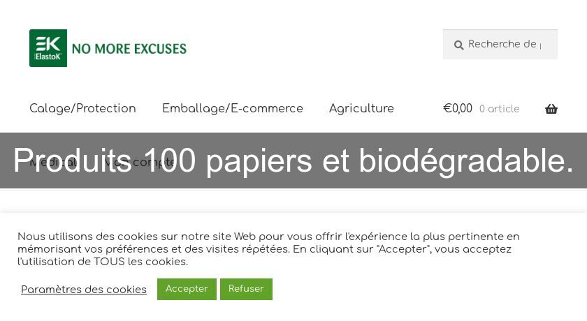 Produits 100 % papiers et biodégradable.