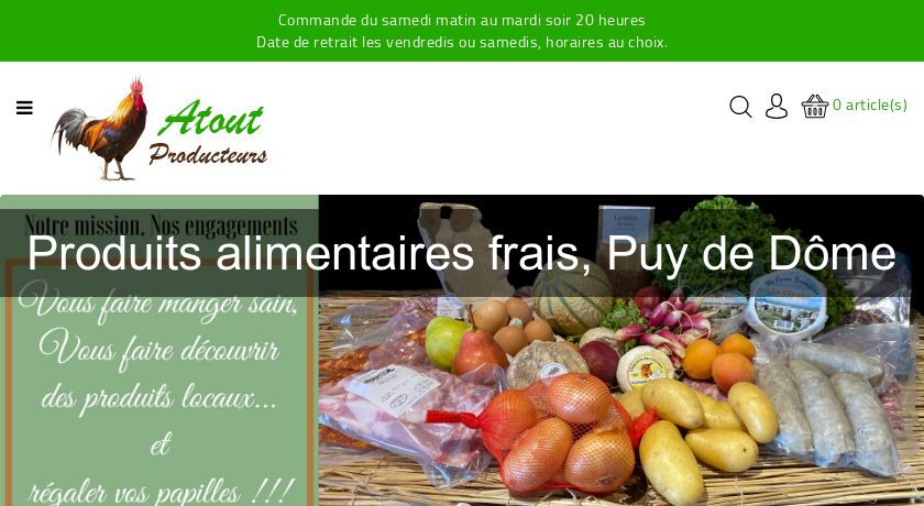 Produits alimentaires frais, Puy de Dôme