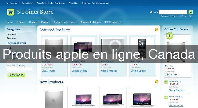 Produits apple en ligne, Canada