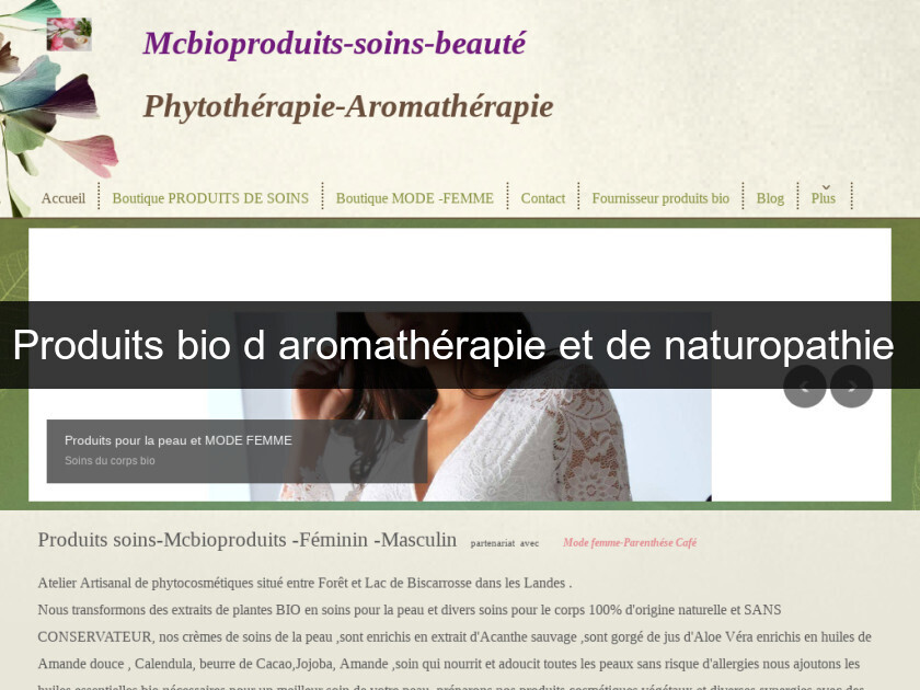 Produits bio d'aromathérapie et de naturopathie Produits bio d'aromathérapie et de naturopathie