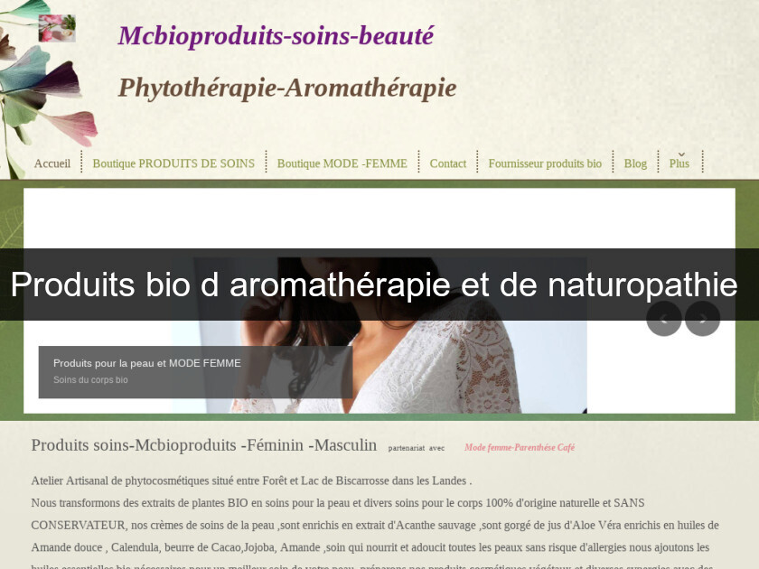 Produits bio d'aromathérapie et de naturopathie 