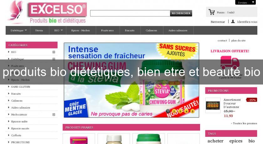 produits bio diététiques, bien etre et beauté bio