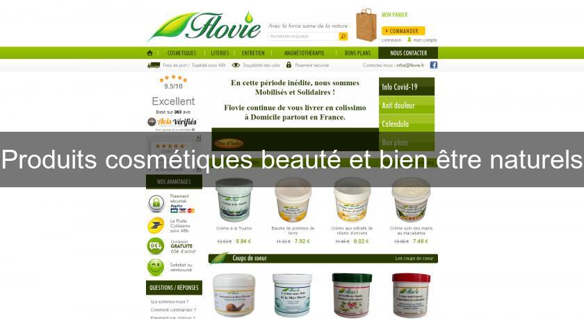 Produits cosmétiques beauté et bien être naturels