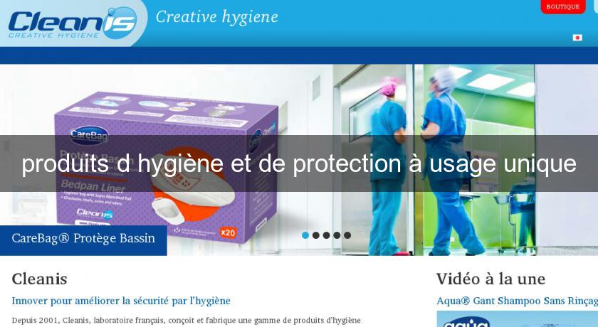 produits d'hygiène et de protection à usage unique