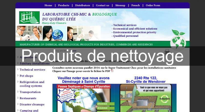 Produits de nettoyage