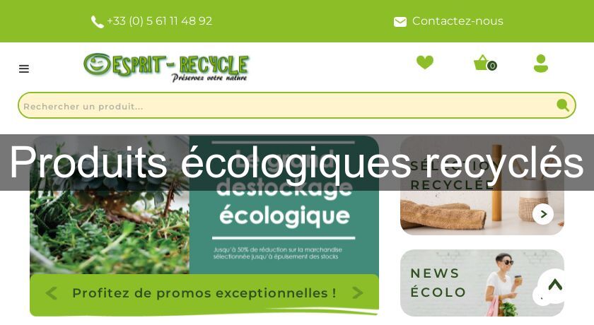 Produits écologiques recyclés