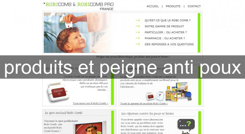 produits et peigne anti poux