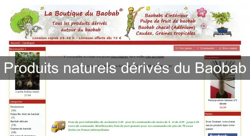Produits naturels dérivés du Baobab