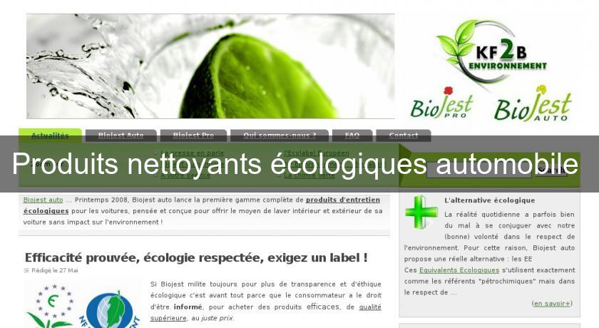 Produits nettoyants écologiques automobile 