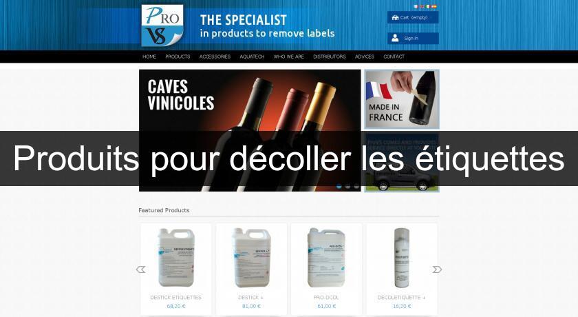 Produits pour décoller les étiquettes