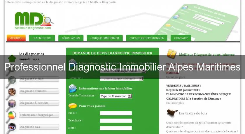Professionnel Diagnostic Immobilier Alpes Maritimes