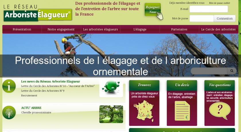 Professionnels de l'élagage et de l'arboriculture ornementale Professionnels de l'élagage et de l'arboriculture ornementale