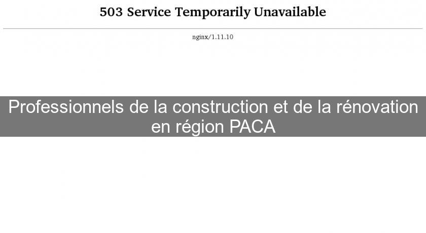 Professionnels de la construction et de la rénovation en région PACA Professionnels de la construction et de la rénovation en région PACA