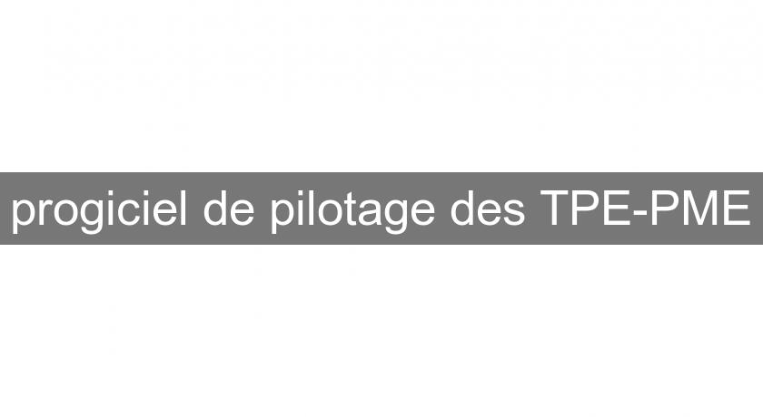 progiciel de pilotage des TPE-PME progiciel de pilotage des TPE-PME