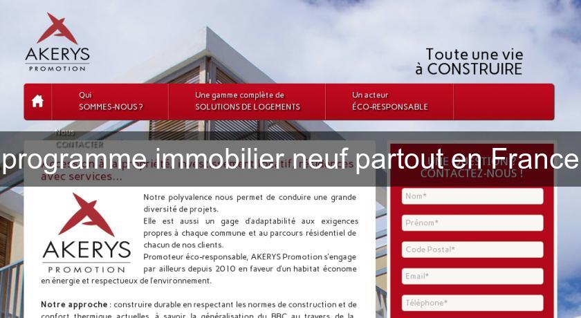 programme immobilier neuf partout en France