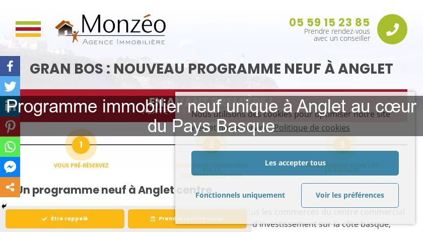 Programme immobilier neuf unique à Anglet au cœur du Pays Basque