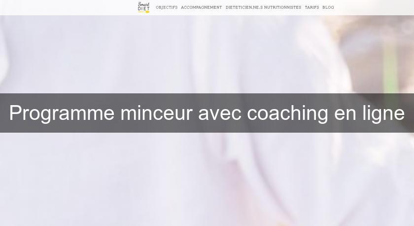 Programme minceur avec coaching en ligne Programme minceur avec coaching en ligne