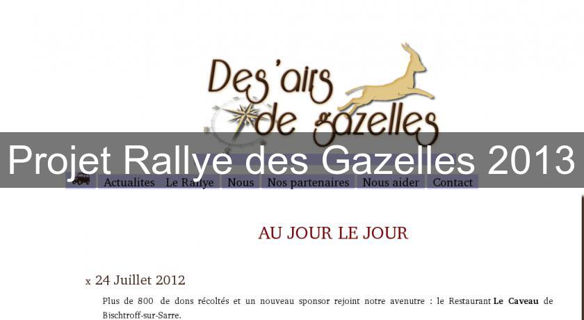Projet Rallye des Gazelles 2013 Projet Rallye des Gazelles 2013
