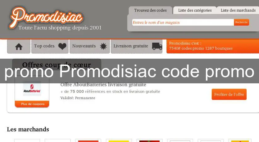 promo Promodisiac code promo