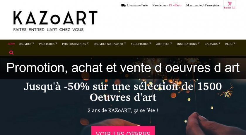 Promotion, achat et vente d'oeuvres d'art