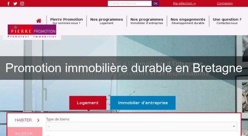 Promotion immobilière durable en Bretagne Promotion immobilière durable en Bretagne