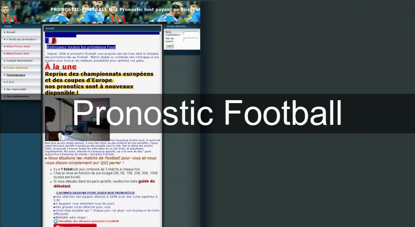 Pronostic Football Pronostic Football