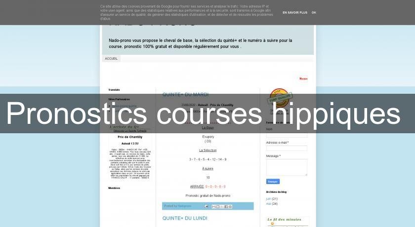 Pronostics courses hippiques 
