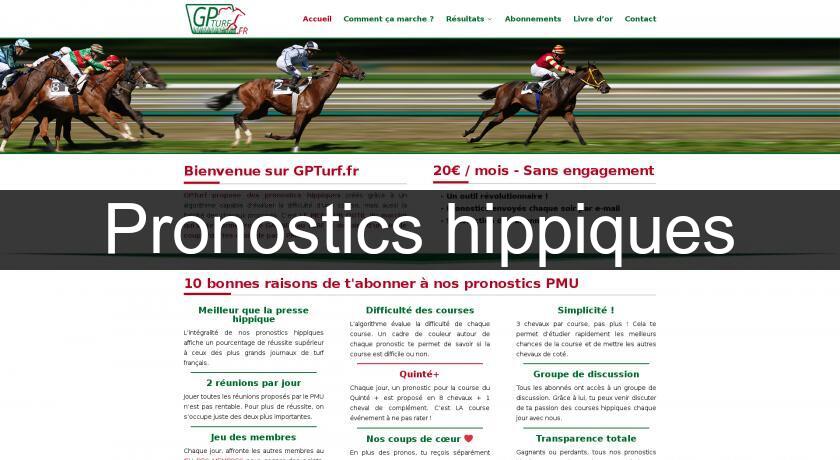 Pronostics hippiques Pronostics hippiques