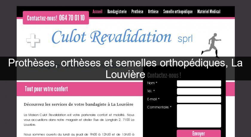 Prothèses, orthèses et semelles orthopédiques, La Louvière Prothèses, orthèses et semelles orthopédiques, La Louvière