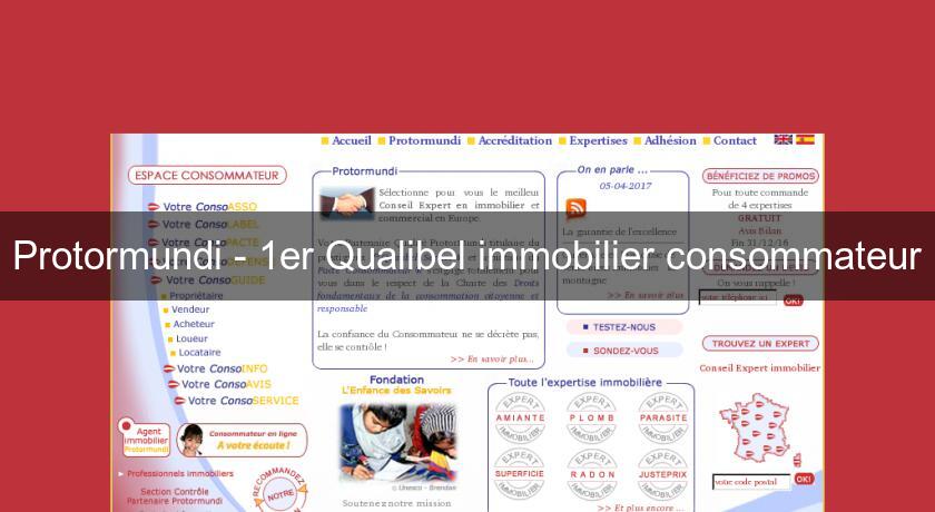 Protormundi - 1er Qualibel immobilier consommateur Protormundi - 1er Qualibel immobilier consommateur