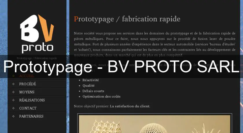 Prototypage - BV PROTO SARL