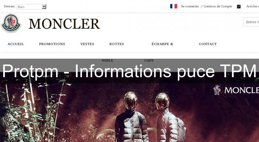 Protpm - Informations puce TPM Protpm - Informations puce TPM