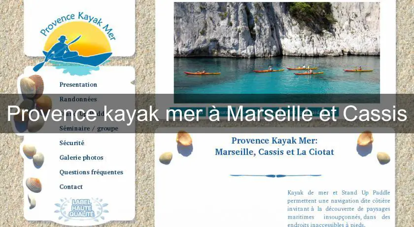 Provence kayak mer à Marseille et Cassis