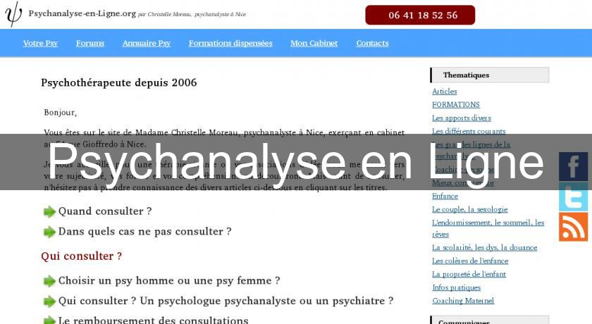 Psychanalyse en Ligne Psychanalyse en Ligne