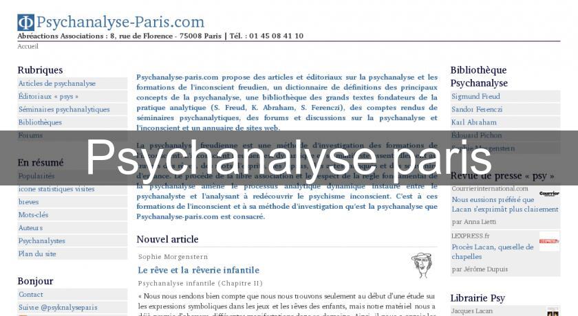 Psychanalyse paris