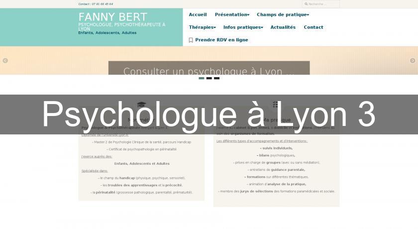 Psychologue à Lyon 3 Psychologue à Lyon 3