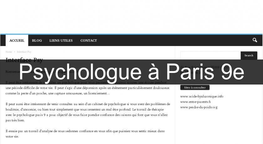 Psychologue à Paris 9e Psychologue à Paris 9e
