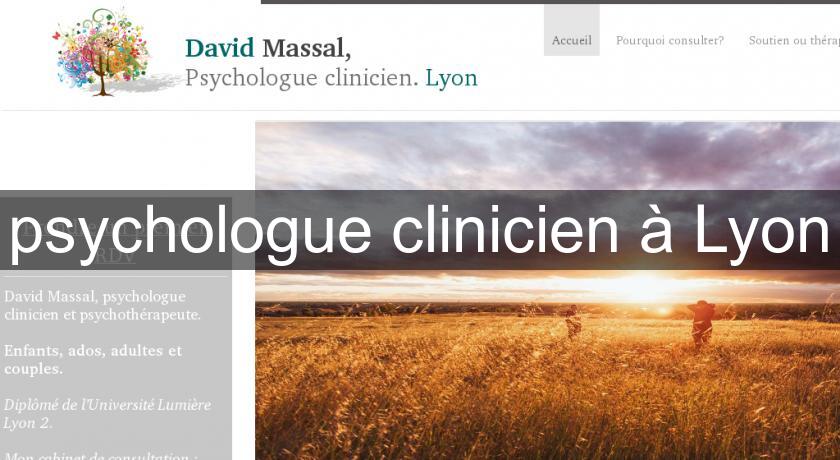 psychologue clinicien à Lyon psychologue clinicien à Lyon