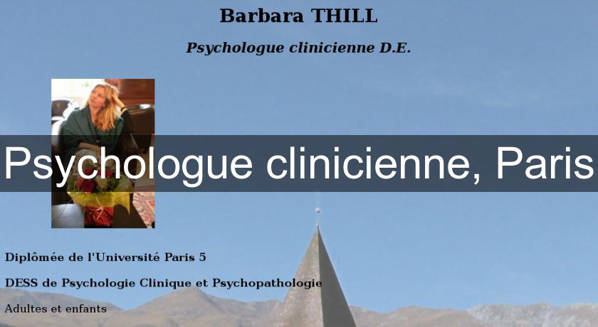 Psychologue clinicienne, Paris
