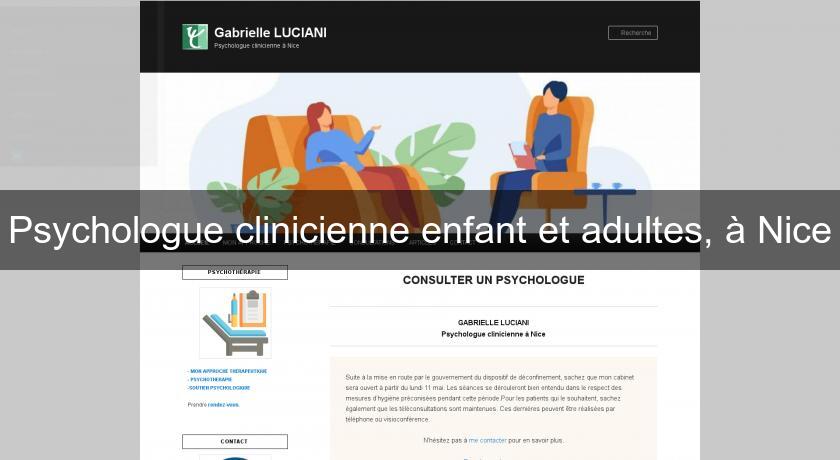 Psychologue clinicienne enfant et adultes, à Nice