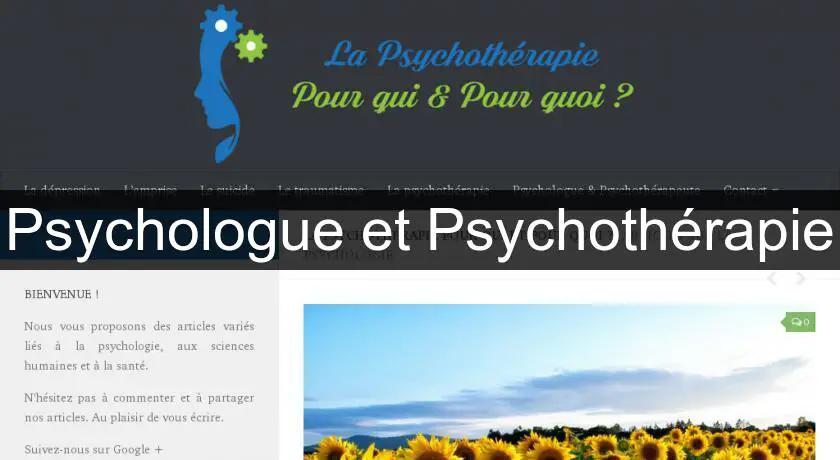 Psychologue et Psychothérapie