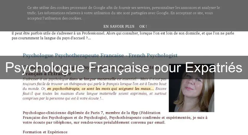 Psychologue Française pour Expatriés