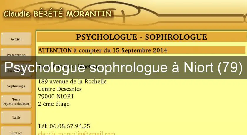 Psychologue sophrologue à Niort (79)