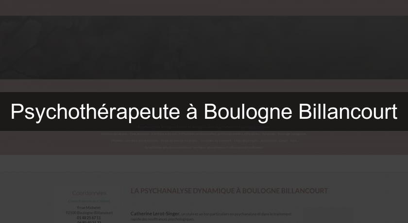 Psychothérapeute à Boulogne Billancourt