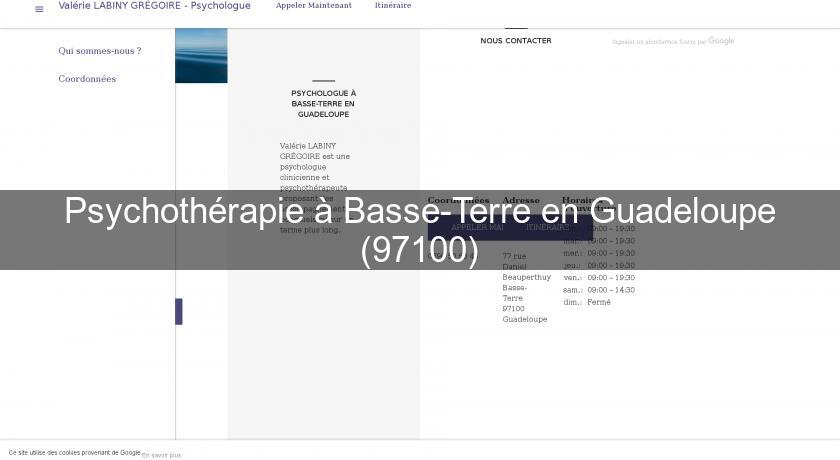 Psychothérapie à Basse-Terre en Guadeloupe (97100) Psychothérapie à Basse-Terre en Guadeloupe (97100)