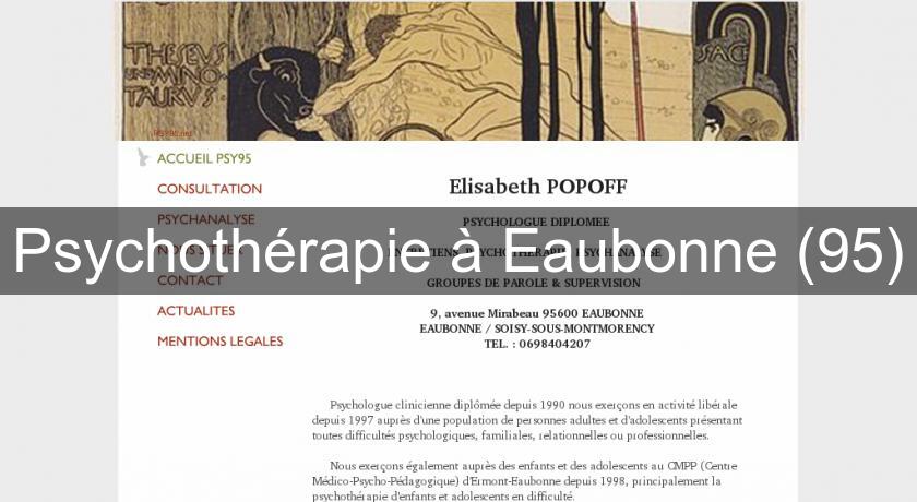 Psychothérapie à Eaubonne (95) Psychothérapie à Eaubonne (95)