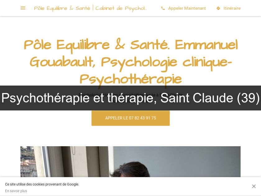 Psychothérapie et thérapie, Saint Claude (39) Psychothérapie et thérapie, Saint Claude (39)