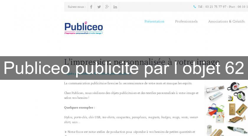 Publiceo publicite par l'objet 62 Publiceo publicite par l'objet 62
