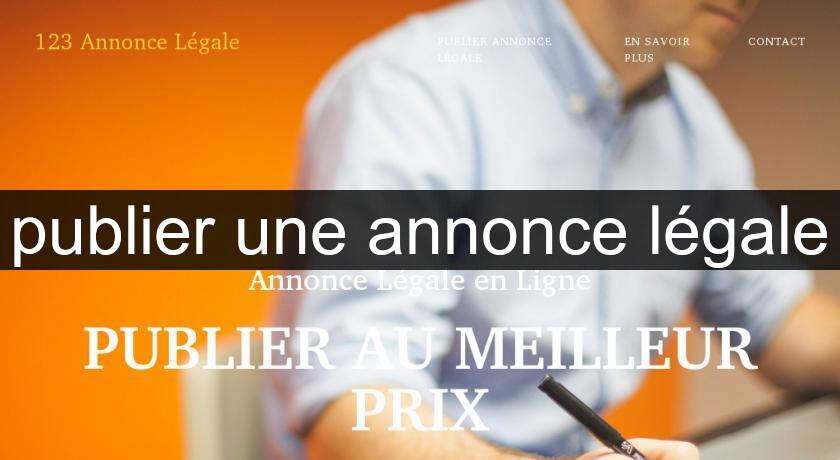 publier une annonce légale