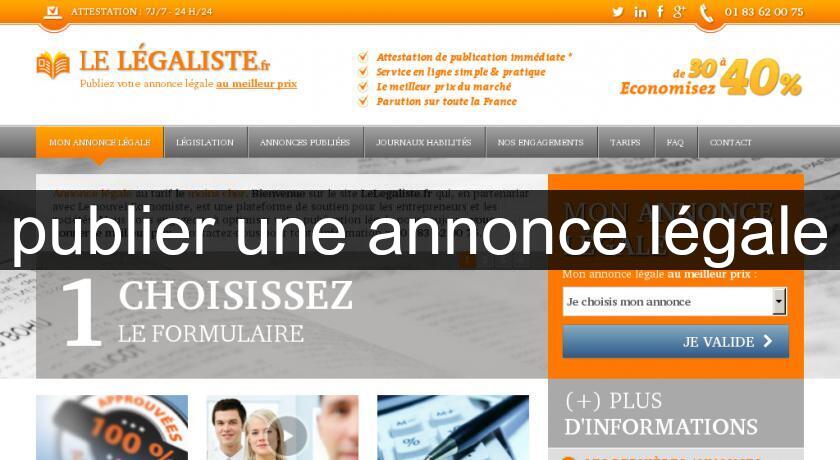 publier une annonce légale publier une annonce légale